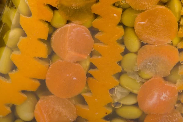 Marinated Carrot Beans Background Close — Stock Photo, Image