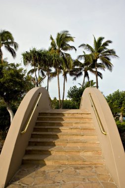 Su akışı Hawaii Kona adada Tropikal Resort köprüden