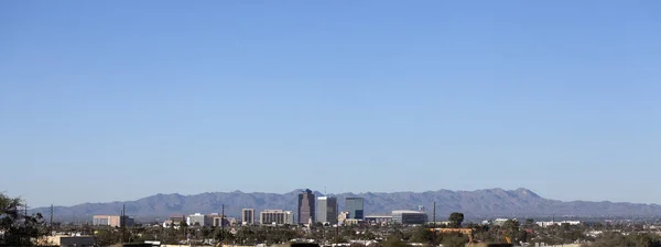 Stadsgezicht Van Tucson Centrum Tegen Bergketen Arizona Kopiëren Van Ruimte — Stockfoto