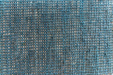 Mavi dokuma halı dokusunu doğal liflerle kapatın. Özgeçmiş, iç tasarım, tekstil desenleri ve yaratıcı projeler için mükemmel..