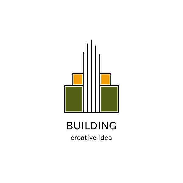 Sjabloon voor bouw van logo — Stockvector