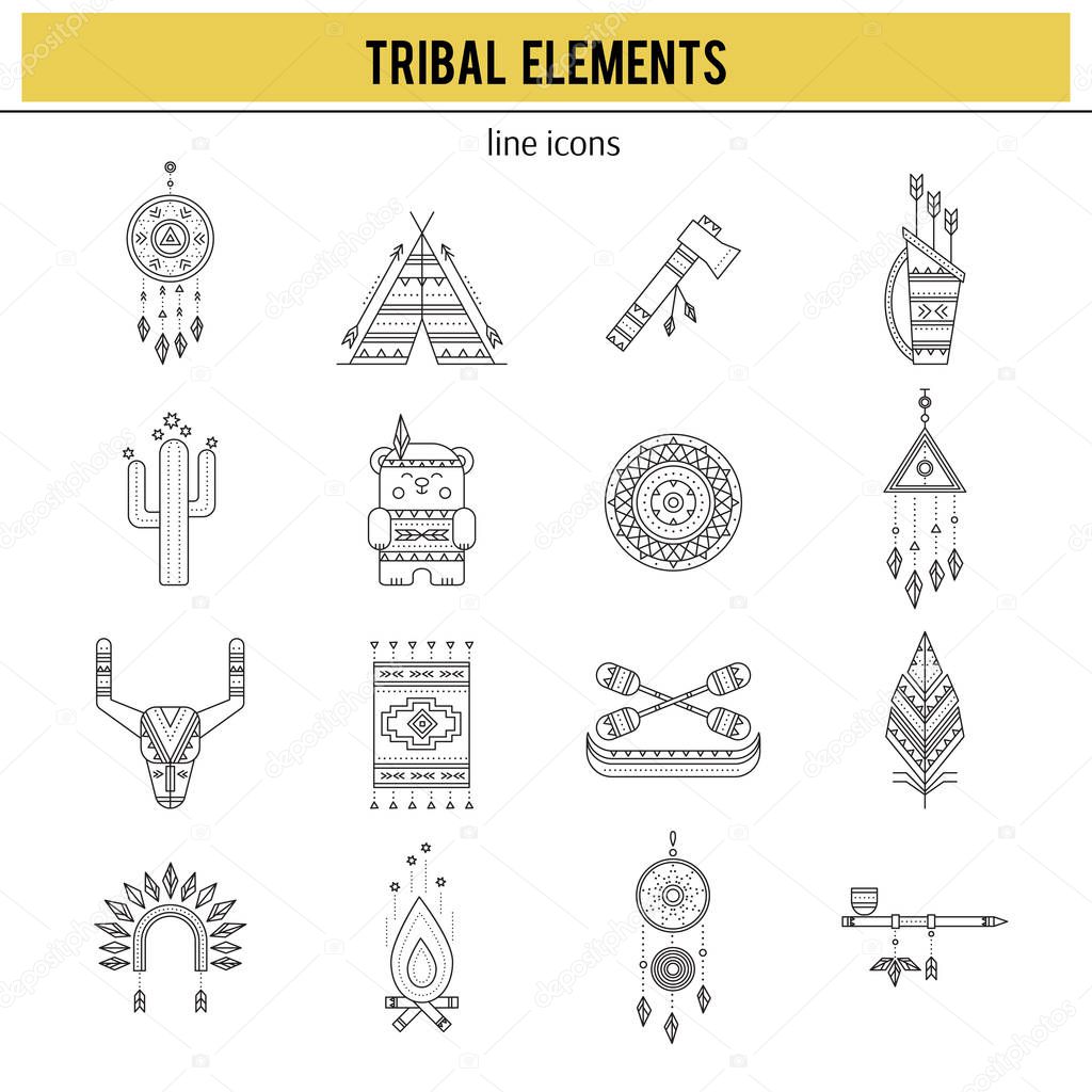 Tribal icon set