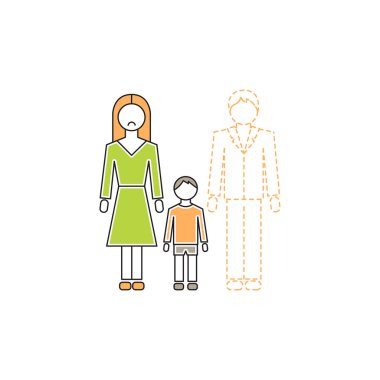 Single mother icon clipart