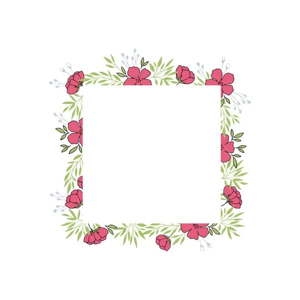 Quadro floral vetor — Vetor de Stock