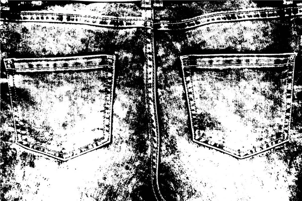 Design de fundo abstrato. Textura de tecido de jeans vetorial, parte de trás de calças de ganga . — Vetor de Stock
