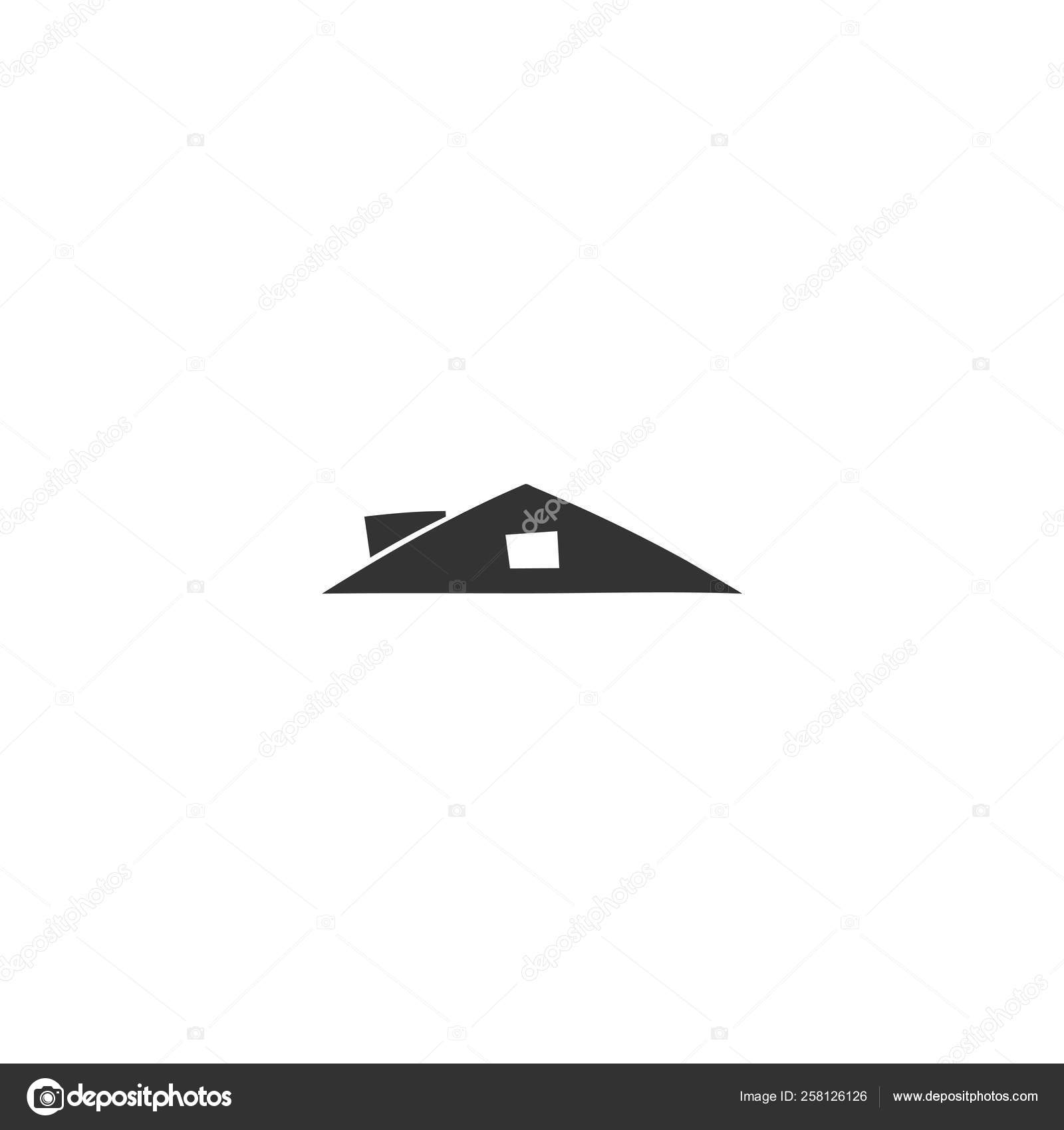 Hand Drawn Isolated Illustration Vector Logo Element House Roof
