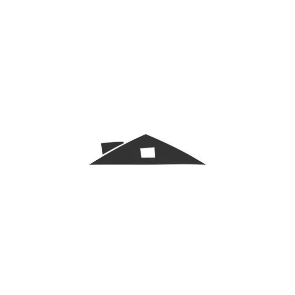 Illustration isolée dessinée main. Logo vectoriel, toit de la maison . — Image vectorielle