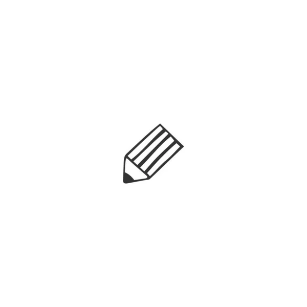 Icône vectorielle dessinée à la main, pointe de crayon inclinée. Thème du concours créatif . — Image vectorielle