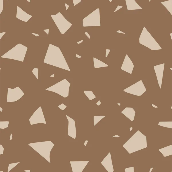 Ilustración de corte de papel vectorial. Textura del suelo de terrazo, patrón abstracto sin costuras . — Vector de stock