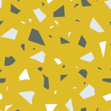 Vektör renkli kağıt kesme doku. Terrazzo döşeme etkisi, soyut dikişsiz desen.