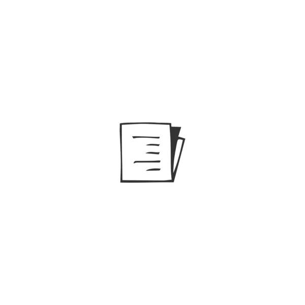 Vector hand drawn icon, a written paper. Publishing, writing and copywrite theme. — 스톡 벡터