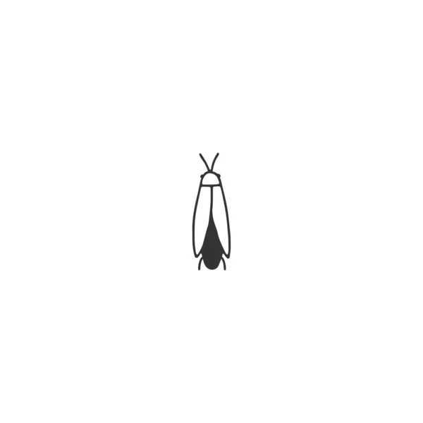 Een vectorinsectenicoon, een vuurvlieg, een vuurvlieg. Handgetekende eenvoudige illustratie. — Stockvector