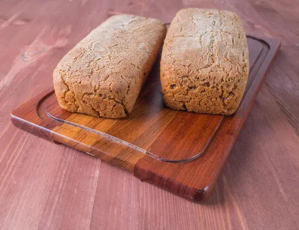 Baked Bread Cutting Board — Stock Photo, Image