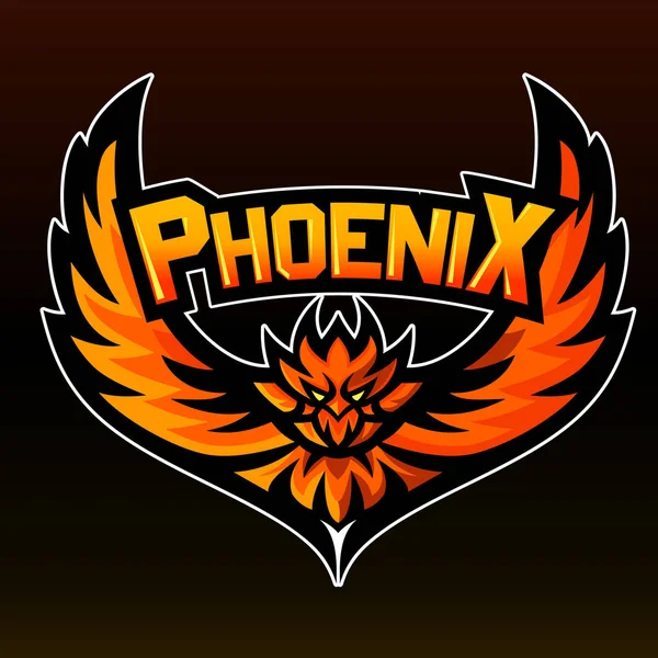 Phoenix, Maskot logosu, Sticker, Vektör illüstrasyon