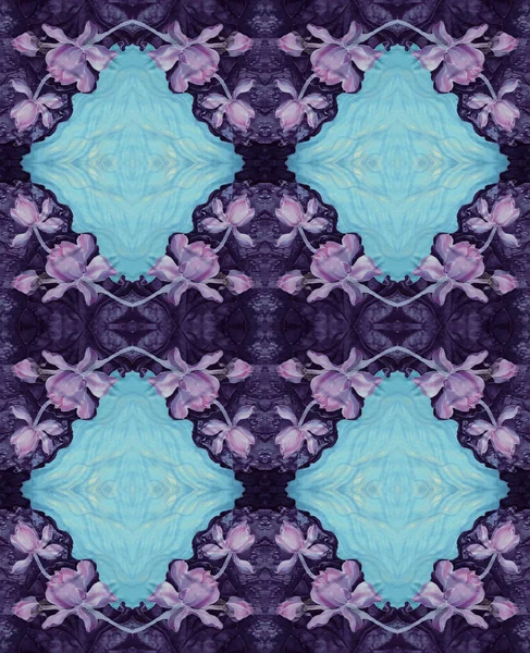 Lotosów Batik Dekoracyjnych Kompozycji Kwiatów Liści Pąków Użyj Materiałów Drukowanych — Zdjęcie stockowe