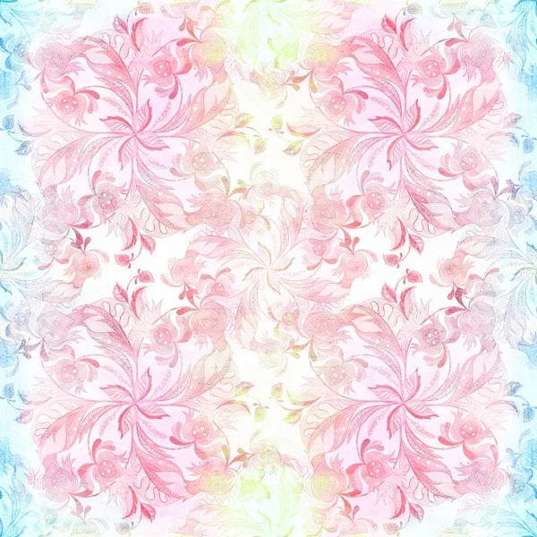 Decorative Composition Paisley Watercolor Background Watercolor Pattern Ethnic Style Flower — Stock Photo, Image