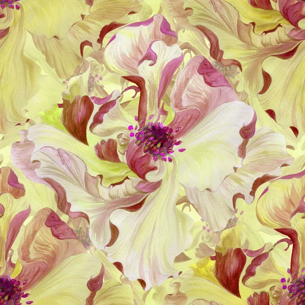 Акварель Квіти Аквареллю Абстрактні Шпалери Квітковими Мотивами Безшовні Візерунки Квіткова — стокове фото
