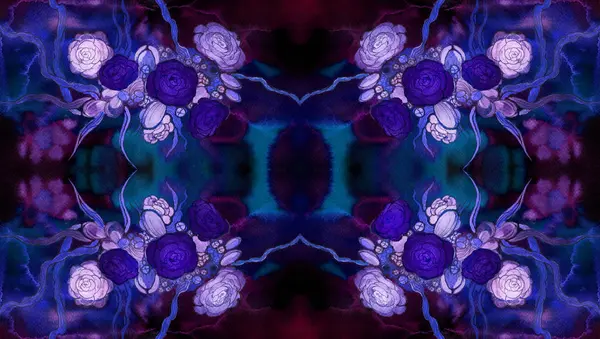 Квіти Безшовні Візерунки Акварельний Фон Абстрактні Шпалери Квітковими Мотивами Квіткова — стокове фото