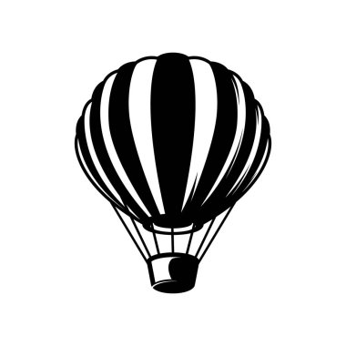 Hava Balon resimde beyaz arka plan üzerinde. Tasarım öğesi logosu, etiket, arma, işaret, poster için. Vektör görüntü