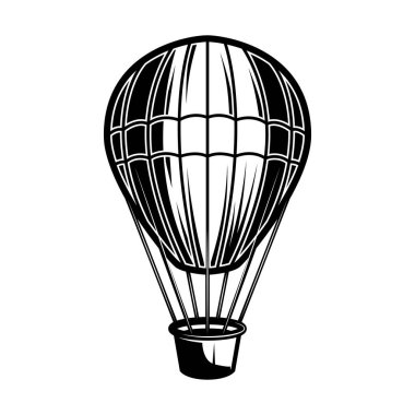 Hava Balon resimde beyaz arka plan üzerinde. Tasarım öğesi logosu, etiket, arma, işaret, poster için. Vektör görüntü