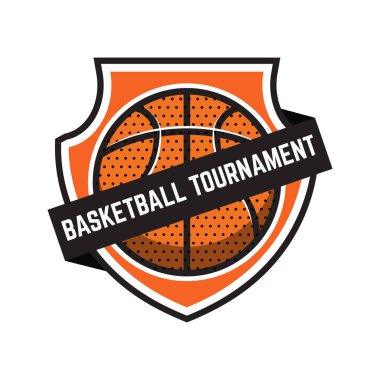 Basketbol spor Amblemler. Tasarım öğesi için poster, logo, etiket, arma, işaret, t gömlek. Vektör çizim