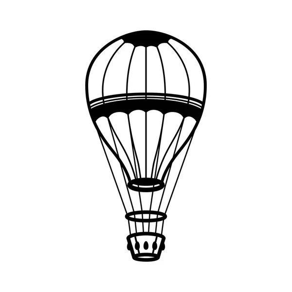 Air balloon illustration on white background. Design element for logo, label, emblem, sign, poster. Vector image