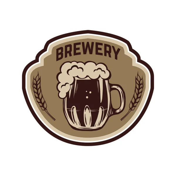 Vintage Beer Label Design Elements Logo Label Emblem Sign Menu — Stock Vector