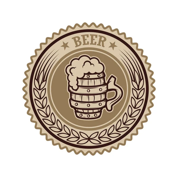 Vintage Beer Label Design Elements Logo Label Emblem Sign Menu — Stock Vector