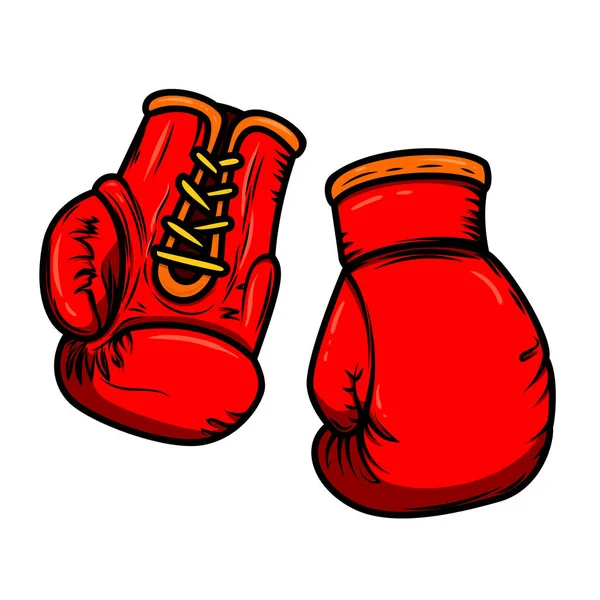 Ilustración Guantes Boxeo Elementos Diseño Para Logotipo Etiqueta Signo Menú — Vector de stock