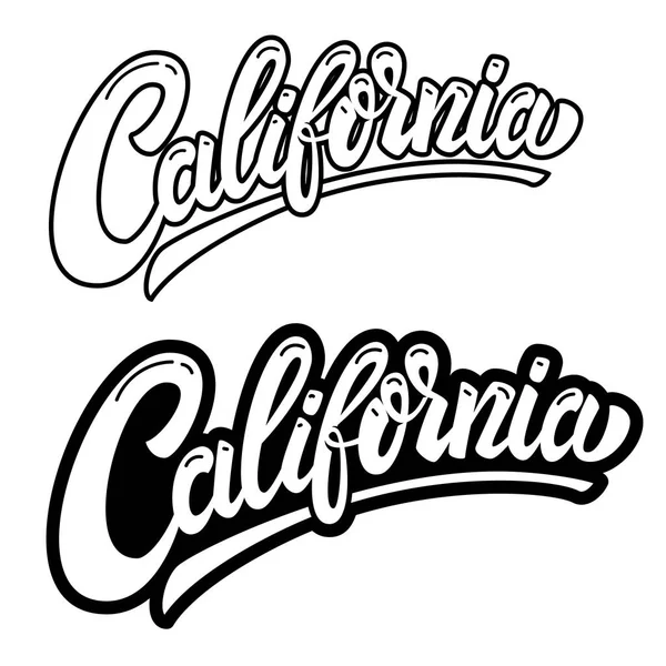 California Frase Letras Sobre Fondo Blanco Para Póster Tarjeta Volante — Archivo Imágenes Vectoriales