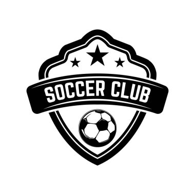 Futbol, futbol Amblemler. Logo, amblem, etiket işareti için öğe tasarlayın. Vektör çizim