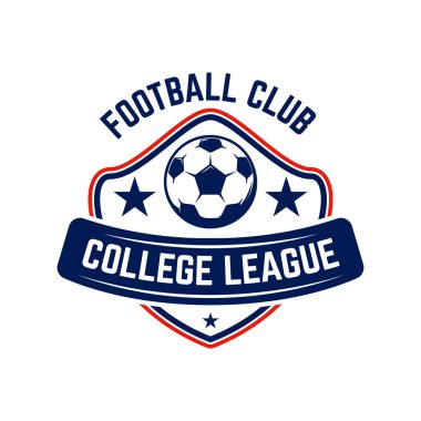Futbol, futbol Amblemler. Logo, amblem, etiket işareti için öğe tasarlayın. Vektör çizim