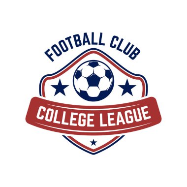 Futbol, futbol Amblemler. Logo, amblem, etiket işareti için öğe tasarlayın. Vektör çizim