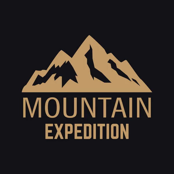 登山探险 用岩石峰嵌入模板 海报的设计元素 向量例证 — 图库矢量图片