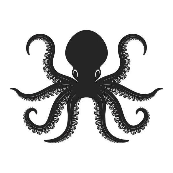 Ilustração Octopus Isolada Sobre Fundo Branco Elemento Design Para Logotipo —  Vetores de Stock