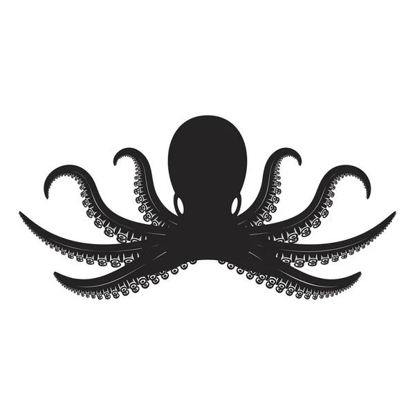 Oktopus Illustration Isoliert Auf Weißem Hintergrund Designelement Für Logo Etikett — Stockvektor