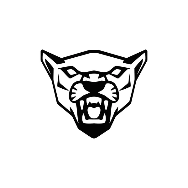 Puma Hoofd Teken Ontwerpelement Voor Sport Team Logo Badge Embleem — Stockvector