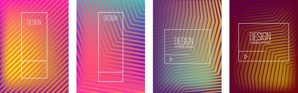 Set Banner Design Templates Abstract Vibrant Gradient Shapes Design Element — Stock Vector