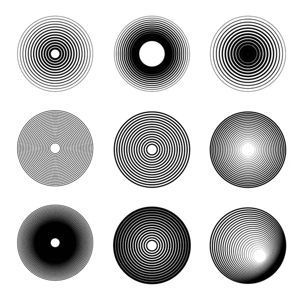 Ensemble Icônes Sonnerie Ondes Sonores Élément Design Pour Logo Étiquette — Image vectorielle