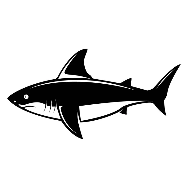 Καρχαρίας Εικονογράφηση Στοιχεία Σχεδιασμού Για Λογότυπο Σήμα Έμβλημα Σύμβολο Μενού — Διανυσματικό Αρχείο