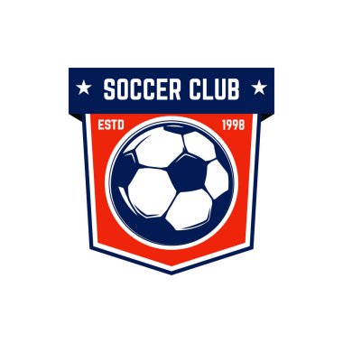 Futbol, futbol Amblemler. Logo, amblem, etiket işareti için öğe tasarlayın. Vektör çizim