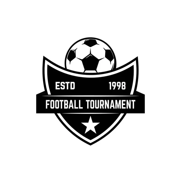 Fotboll Fotboll Emblem Design Element För Logotyp Etikett Emblem Sign — Stock vektor