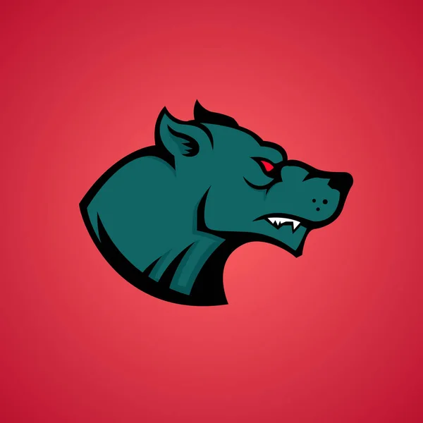 Wolf Hoofd Pictogram Ontwerpelement Voor Logo Etiket Embleem Mascotte Vectorillustratie — Stockvector