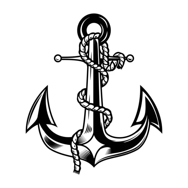 Anchor Illustration Isolated White Background Design Element Logo Label Emblem — Stock Vector
