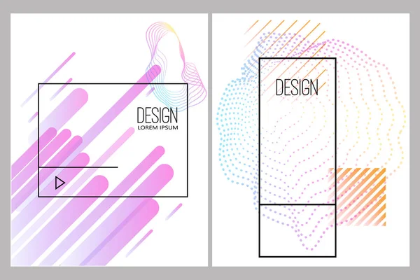 Plantillas Diseño Banner Con Formas Gradiente Vibrantes Abstractas Elemento Diseño — Vector de stock