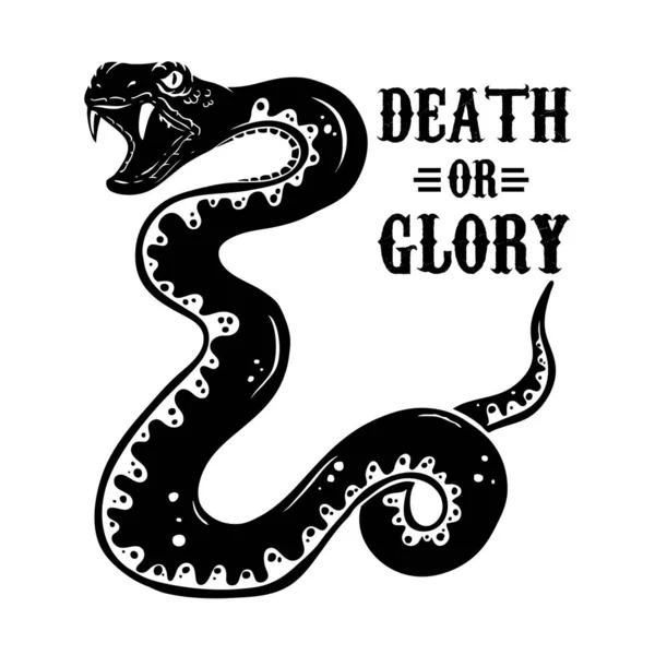 Snake Illustration White Background Design Element Poster Shirt Emblem Sign — Stock Vector