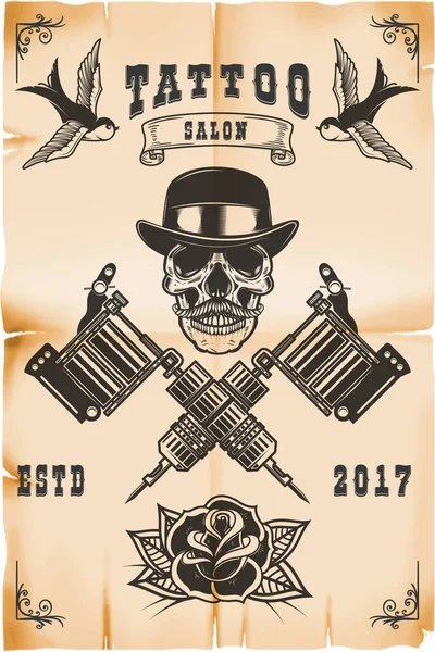 tatoo studio yamada IRON SKULL POSTER