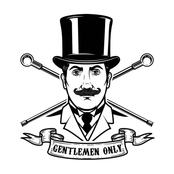 绅士俱乐部会徽模板 标志的设计元素 向量例证 — 图库矢量图片