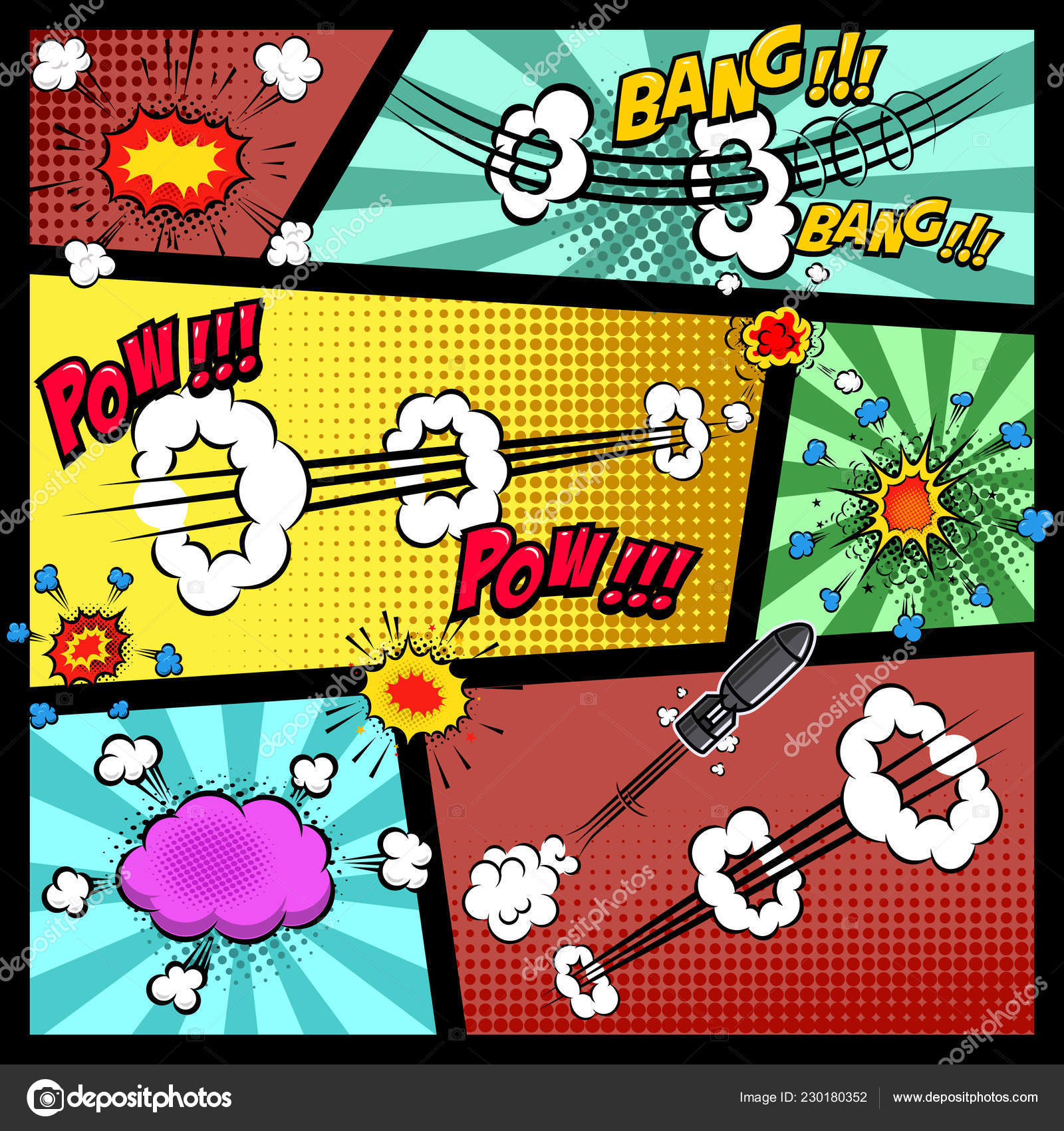Download Comic Page Mockup Color Background Pop Art Speech Bubbles Design Stock Vector Royalty Free Vector Image By C Art L I Ua 230180352
