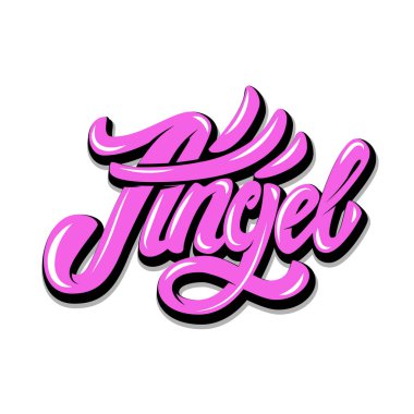 Angel. Beyaz arka plan üzerinde izole ifade yazı. Poster, t gömlek, afiş tasarım öğesi. Vektör çizim